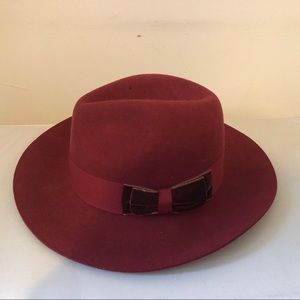 Burgundy Wool Fedora